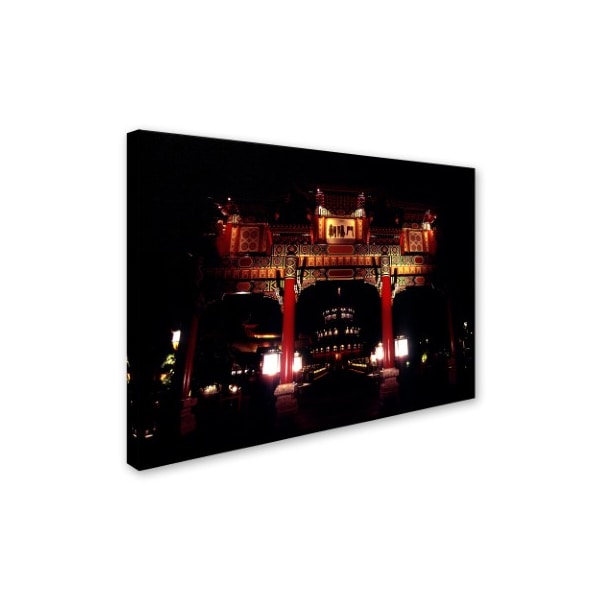 Robert K Jones 'Night Epcot China 4-2' Canvas Art,24x32